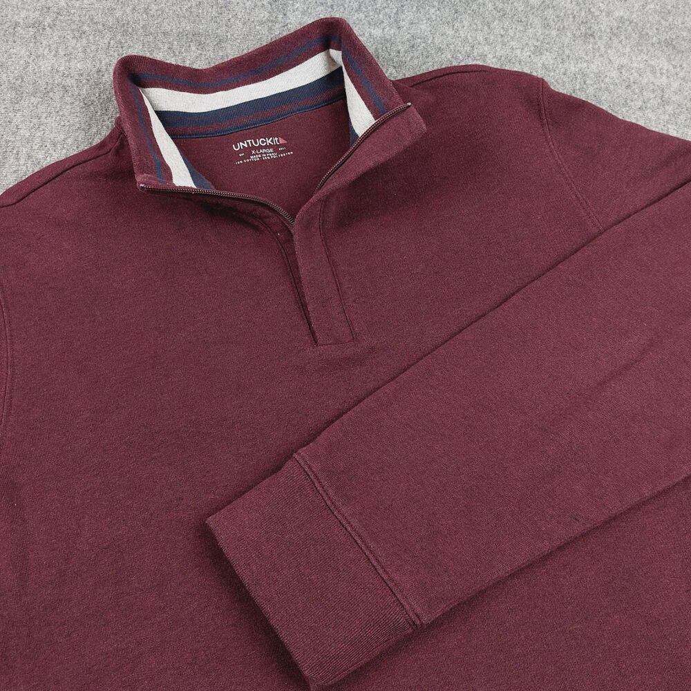 Untuckit Sweater Men's XL Dre Corral Quarter Zip Pullover Sweatshirt Golf 40297